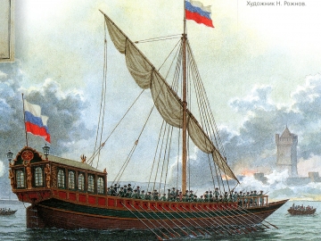 Galley the time of Peter the Great Askold-60